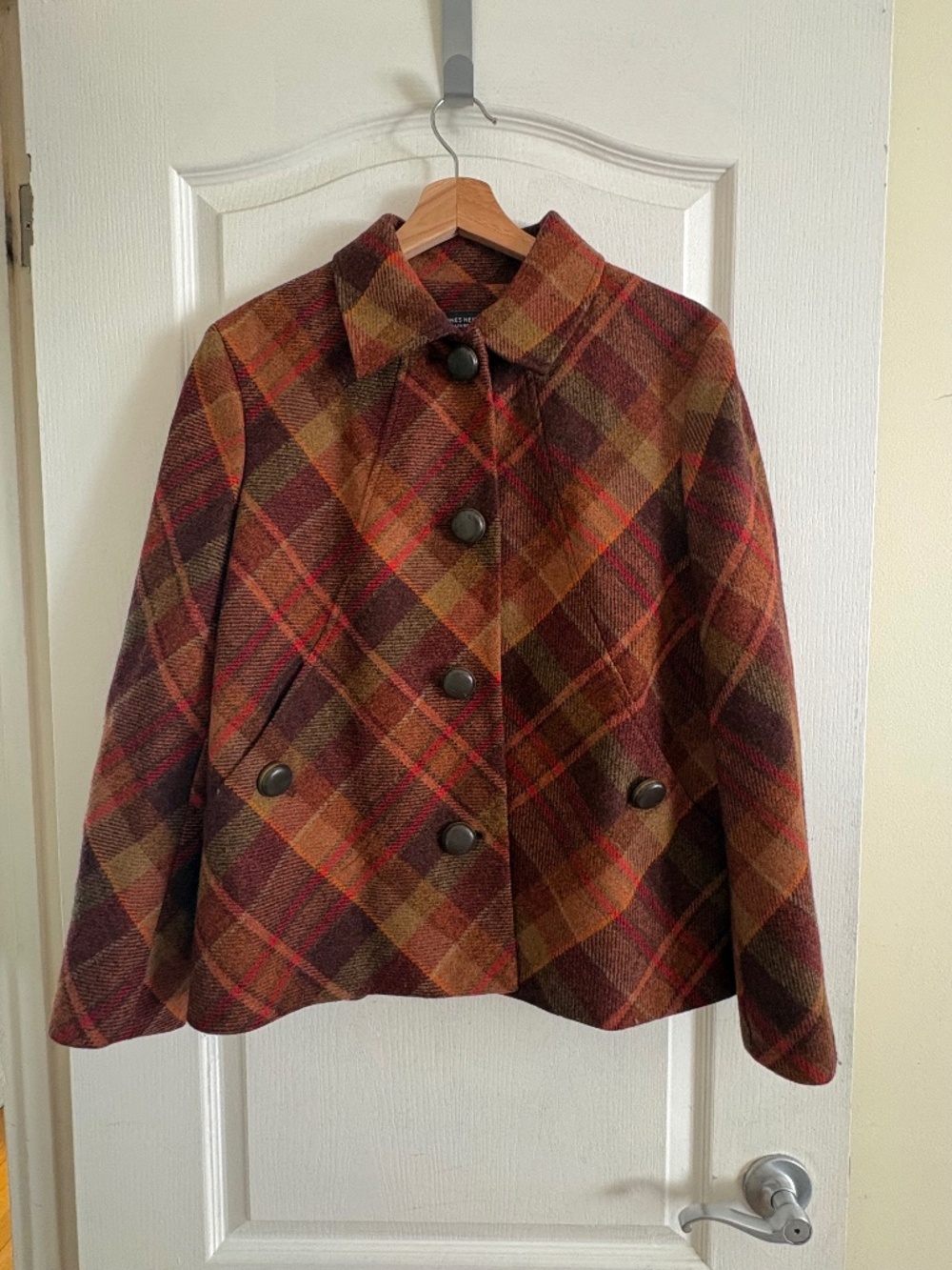 100% Wool Plaid Jacket